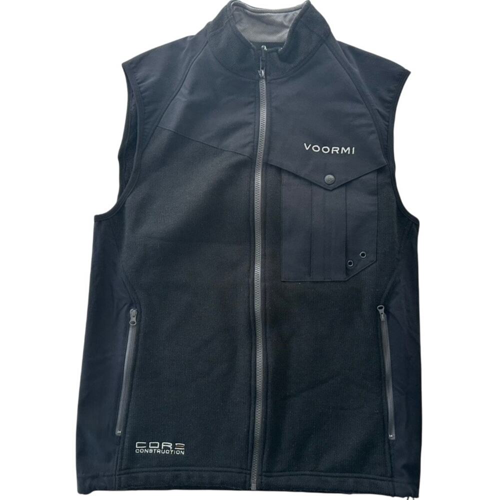 Voormi Mens Convex Vest Black Wool Size Medium Thermal Outdoors Weathergear